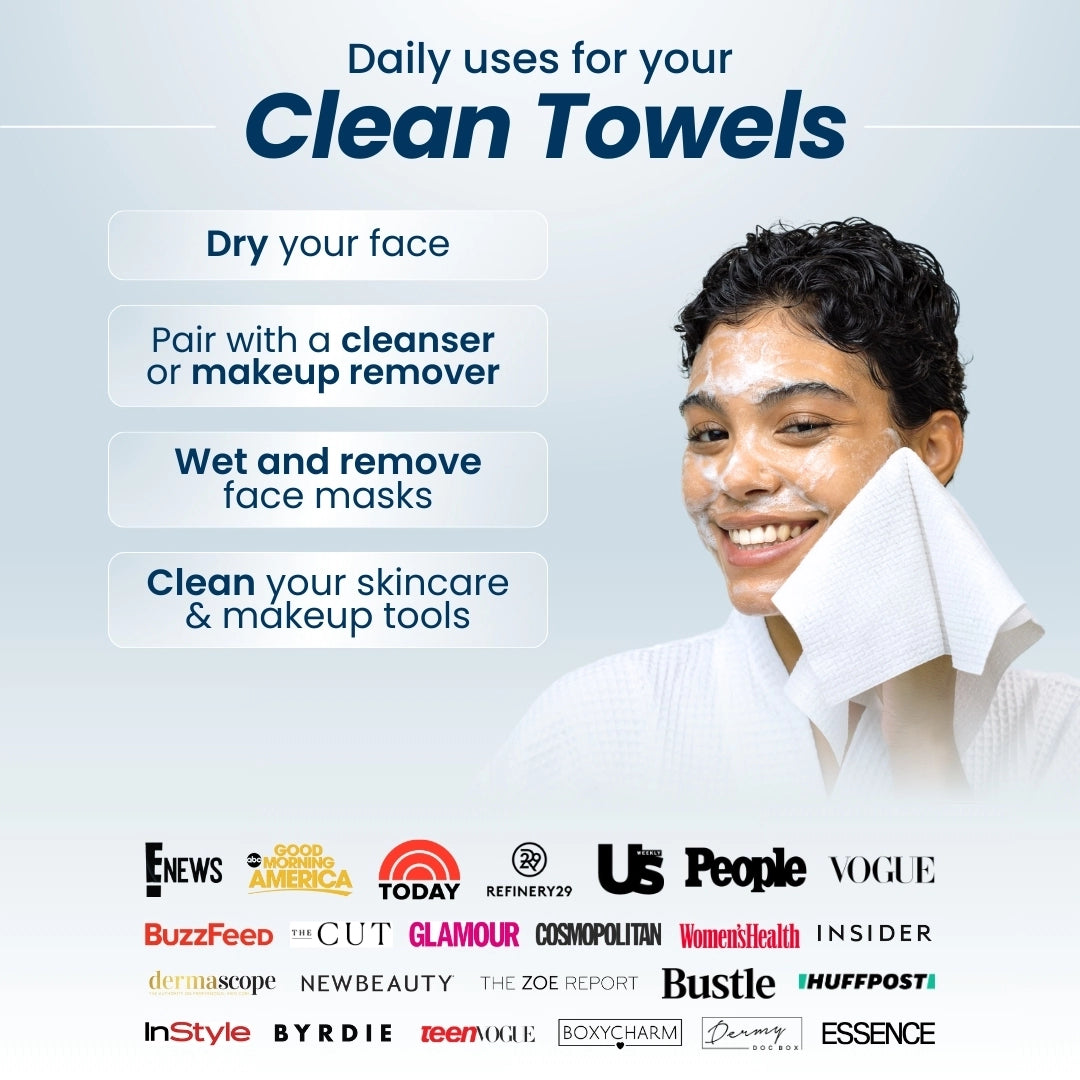 Clean Towels™ 50 count | Clean Skin Club