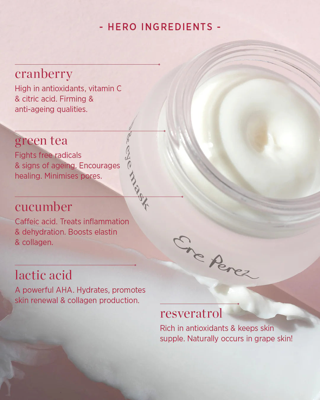 Cranberry Lip & Eye Mas | Ere Perez