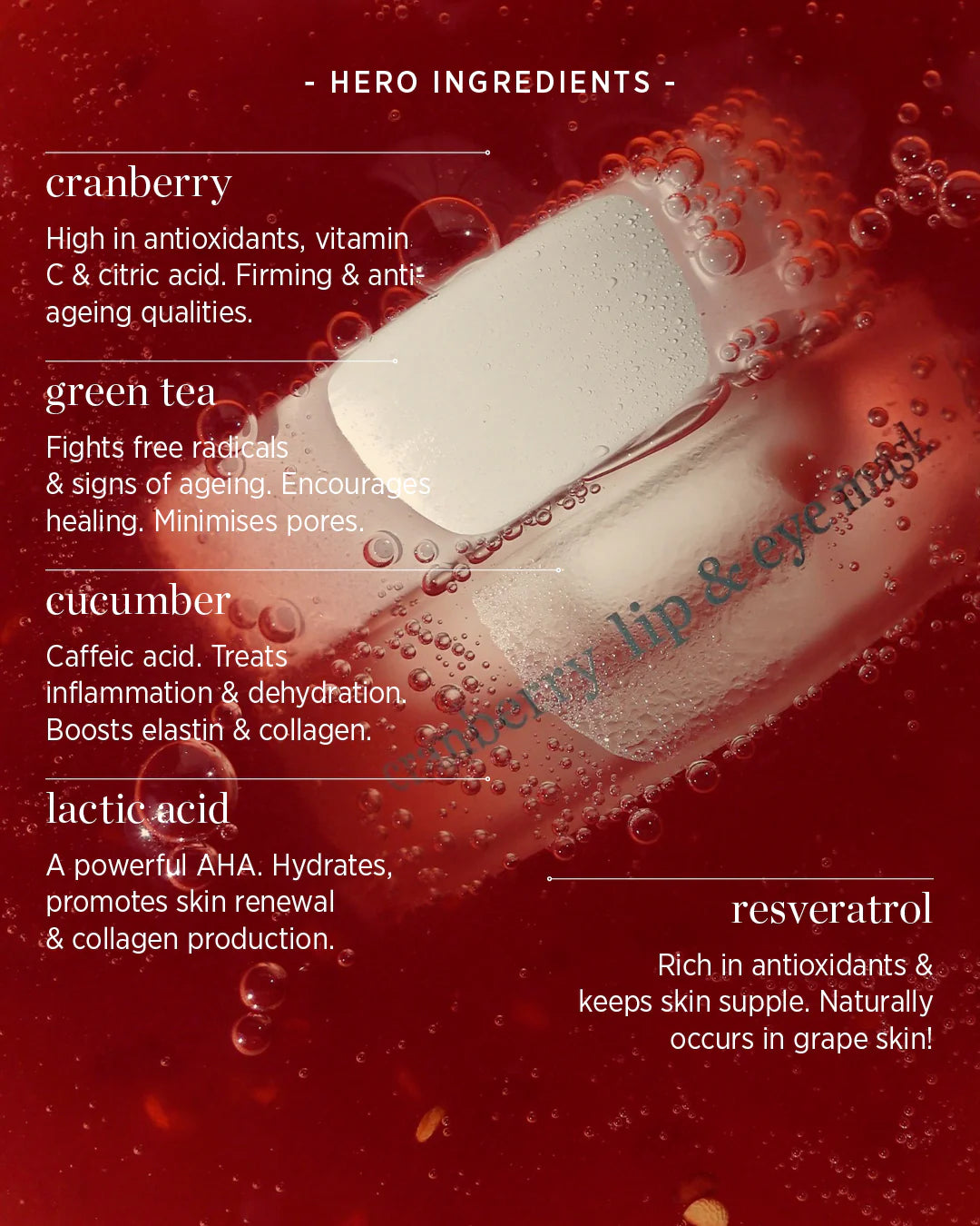 Cranberry Lip & Eye Mas | Ere Perez